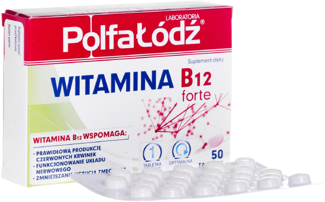 najlepsza witamina b12 Polfa Łódź Witamina B12 Forte 50 tabl
