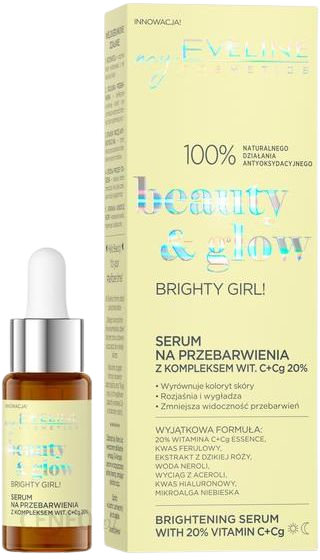 serum z witaminą c  Eveline Beauty & Glow Serum Na Przebarwienia Z Witaminą C+Cg 20% 18ML