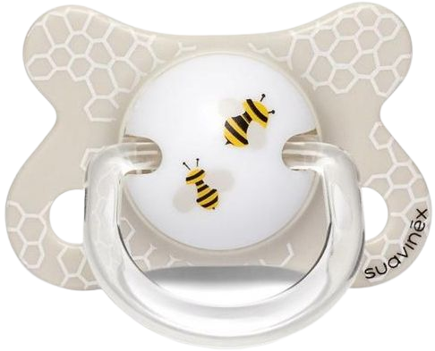smoczek dla noworodka  Suavinex Smoczek Silikonowy Fizjologiczny Dla Wcześniaków I Noworodków Pszczółka 2-4M 1Szt