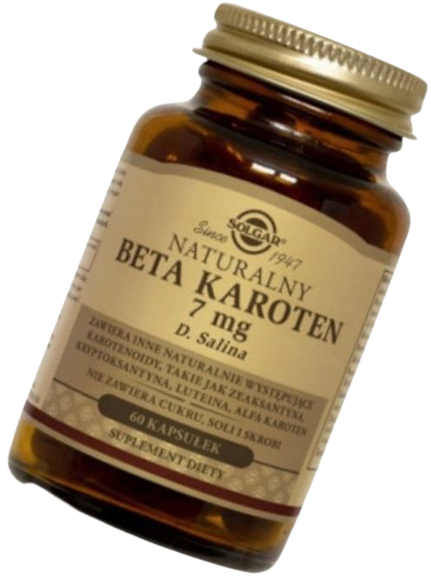 tabletka z beta-karotenem SOLGAR Naturalny Beta Karoten 7mg 60 kaps